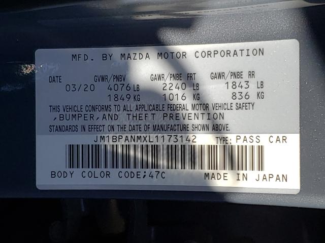 2020 MAZDA 3 PREMIUM JM1BPANMXL1173142