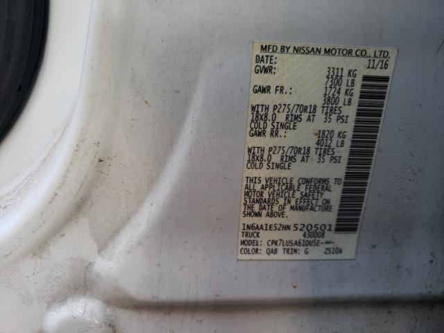 2017 NISSAN TITAN SV 1N6AA1E52HN520501