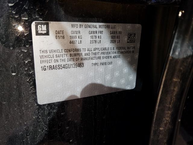 2016 CHEVROLET VOLT LT 1G1RA6S54GU139463