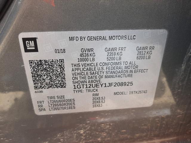 2018 GMC Sierra K2500 Denali VIN: 1GT12UEY1JF208925 Lot: 36853371