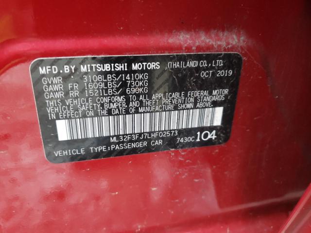 2020 MITSUBISHI MIRAGE G4 ML32F3FJ7LHF02573