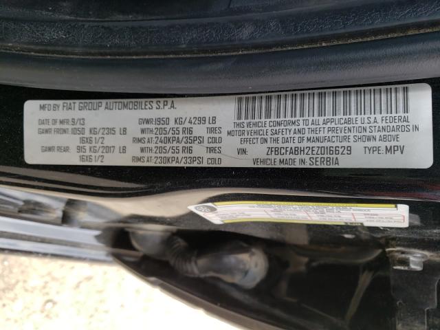 2014 FIAT 500L EASY ZFBCFABH2EZ016629