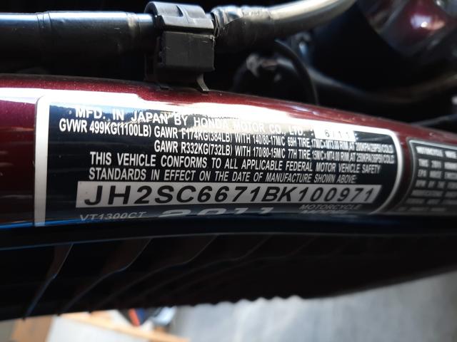 2011 HONDA VT1300 CT JH2SC6671BK100971
