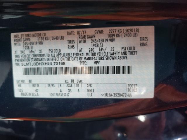 2017 LINCOLN MKC RESERV 5LMTJ3DHXHUL70168