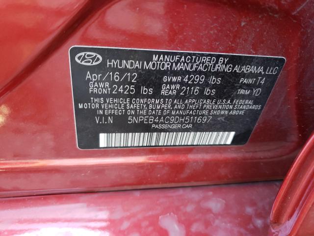 2013 HYUNDAI SONATA GLS 5NPEB4AC9DH511697