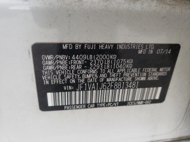 2015 SUBARU WRX LIMITE JF1VA1J62F8813481