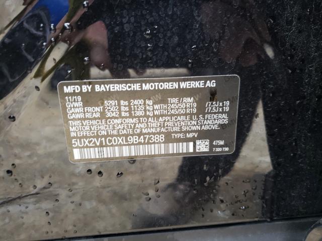 2020 BMW X4 XDRIVE3 5UX2V1C0XL9B47388