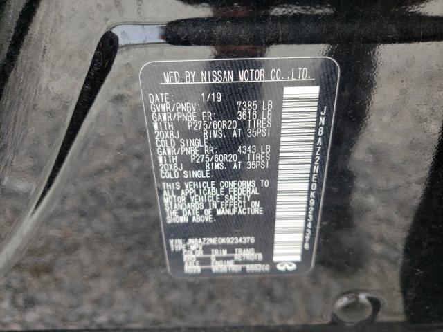 2019 INFINITI QX80 LUXE JN8AZ2NE0K9234376