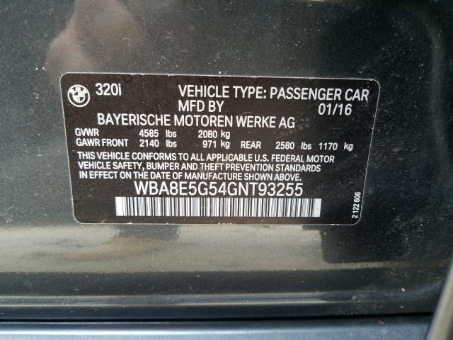 2016 BMW 320 XI WBA8E5G54GNT93255