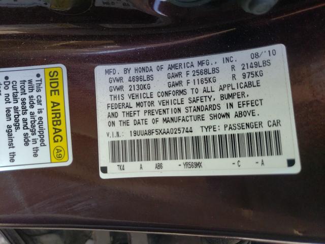 2010 ACURA TL 19UUA8F5XAA025744
