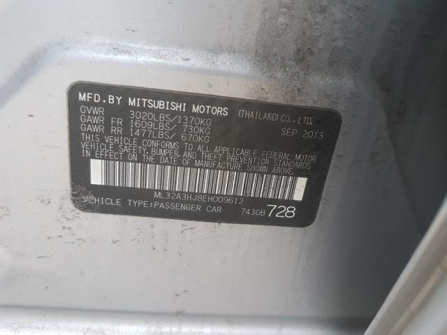 2014 MITSUBISHI MIRAGE DE ML32A3HJ8EH009612