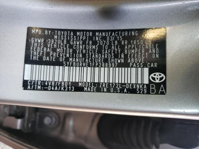 2015 TOYOTA COROLLA L 5YFBURHE1FP288997