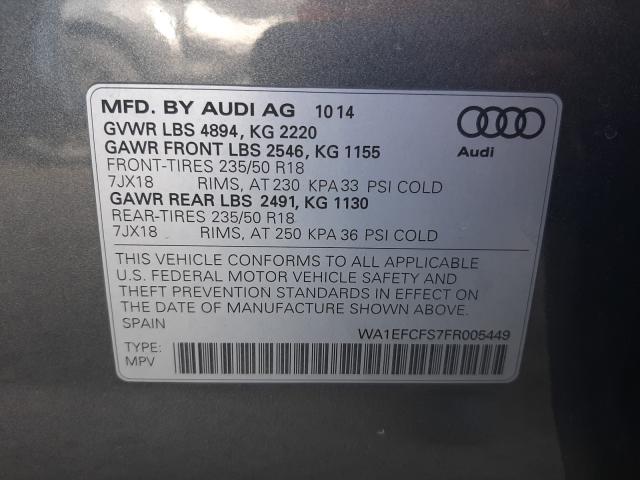 2015 AUDI Q3 PREMIUM WA1EFCFS7FR005449