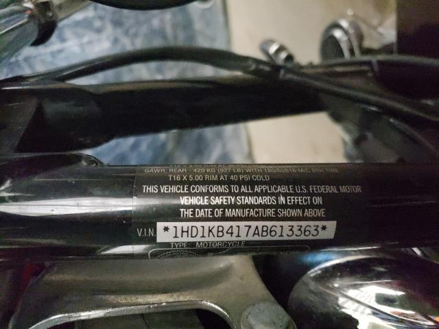 2010 HARLEY-DAVIDSON FLHX 1HD1KB417AB613363