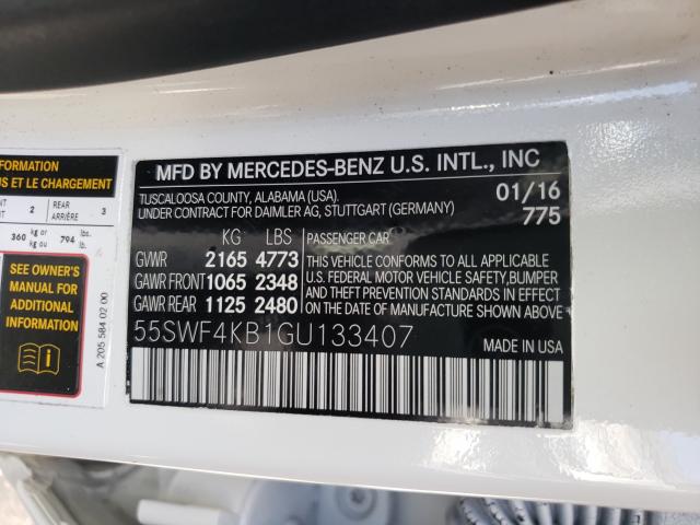 2016 MERCEDES-BENZ C 300 4MAT 55SWF4KB1GU133407