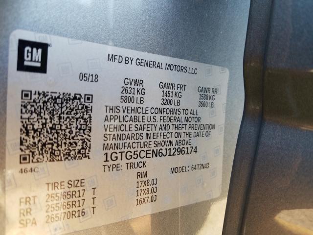 2018 GMC CANYON SLE 1GTG5CEN6J1296174