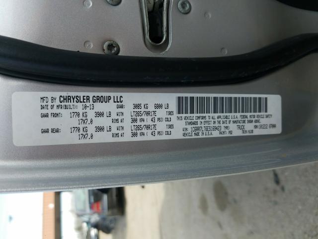 2014 DODGE 1500 1C6RR7LT6ES169423