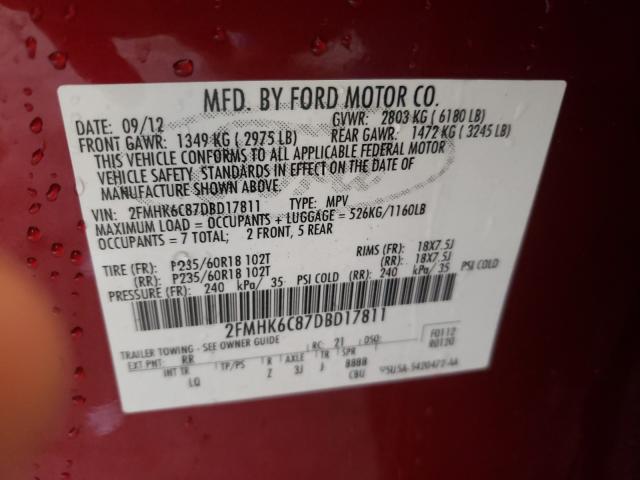 2013 FORD FLEX SEL 2FMHK6C87DBD17811