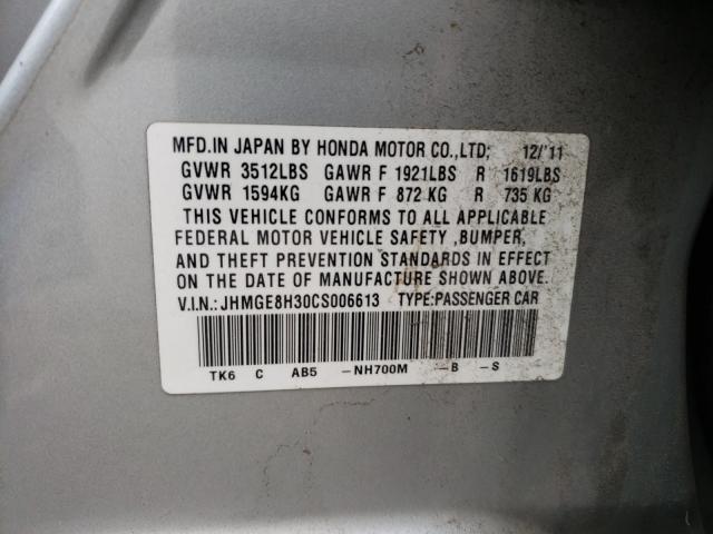 2012 HONDA FIT JHMGE8H30CS006613