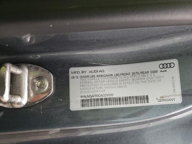 2013 AUDI S5 PRESTIG WAUVGAFR9DA029099