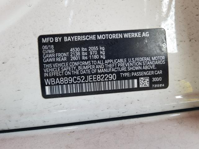 2018 BMW 330 I WBA8B9C52JEE82290