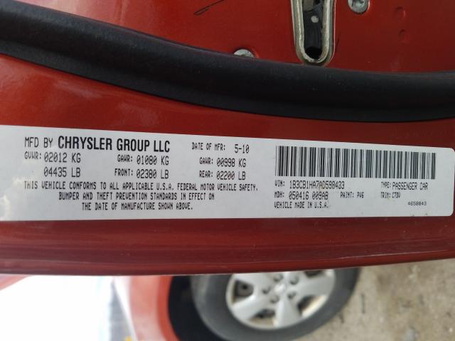 2010 DODGE CALIBER EX 1B3CB1HA7AD598433
