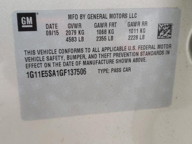 2016 CHEVROLET MALIBU LIM 1G11E5SA1GF137506