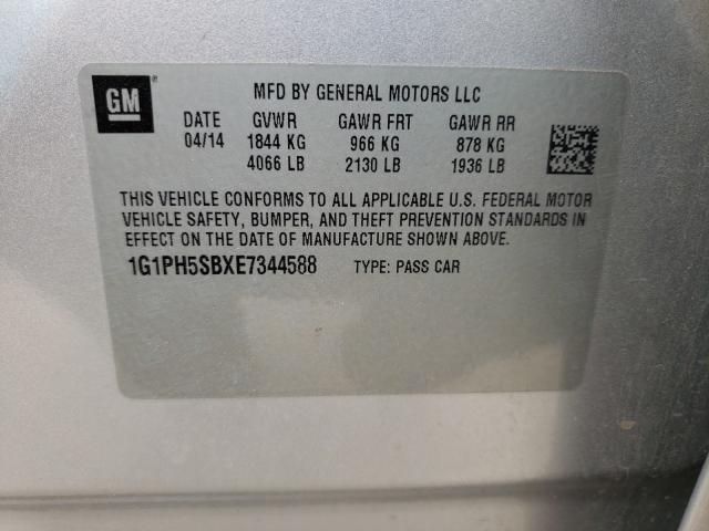 2014 CHEVROLET CRUZE ECO 1G1PH5SBXE7344588