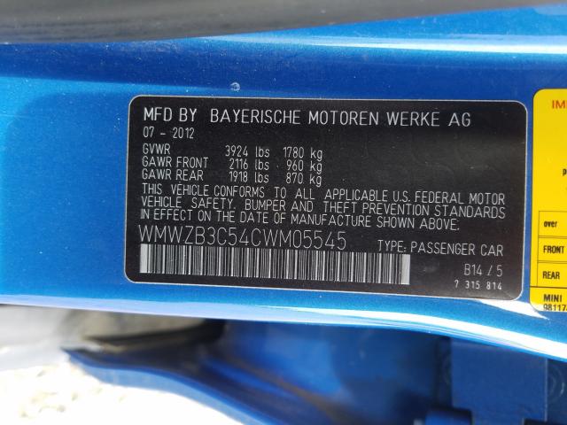 2012 MINI COOPER COU WMWZB3C54CWM05545