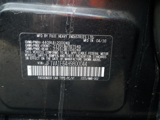 2017 SUBARU WRX PREMIU JF1VA1E64H9800044