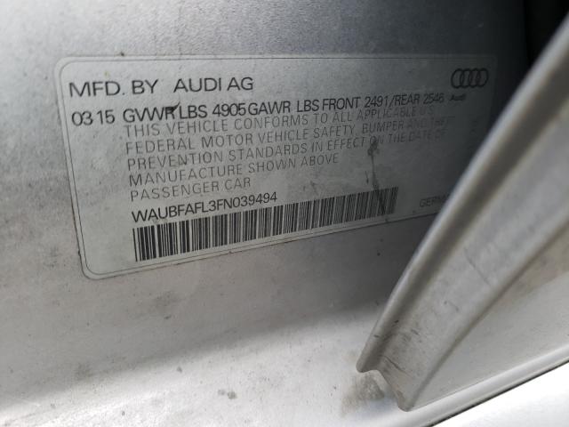 VIN WAUAFAFL2FN013206 2015 Audi A4, Premium no.10