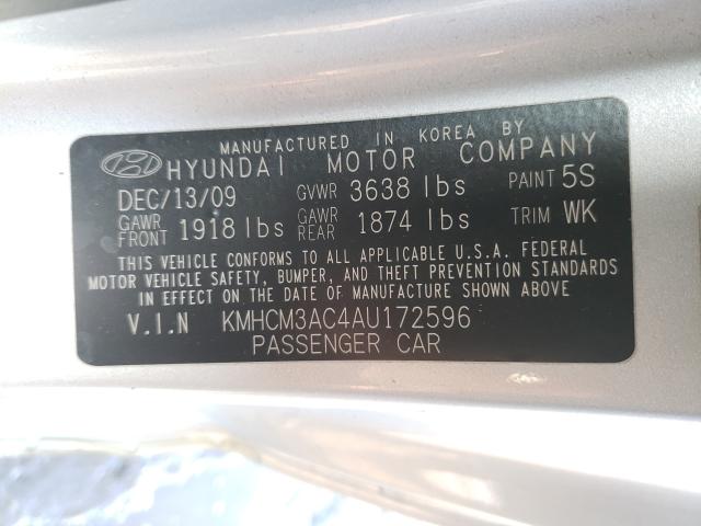 2010 HYUNDAI ACCENT BLU KMHCM3AC4AU172596