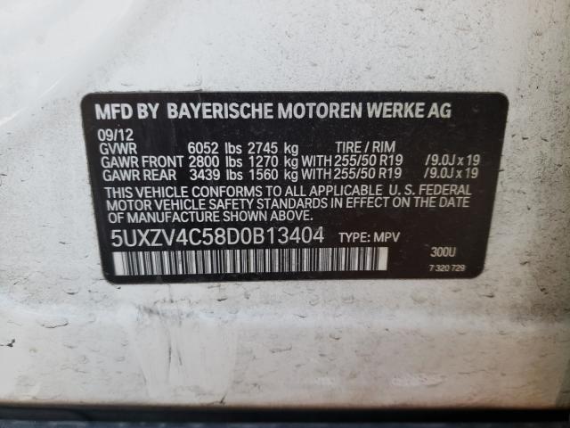 2013 BMW X5 5UXZV4C58D0B13404
