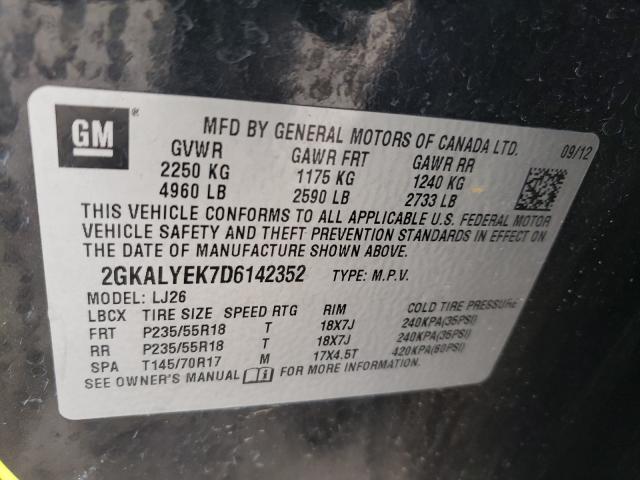 2013 GMC TERRAIN DE 2GKALYEK7D6142352