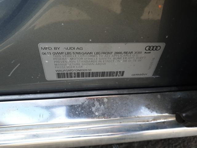 2013 AUDI A8 QUATTRO WAUAGAFD1DN032610