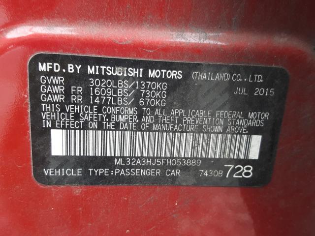 2015 MITSUBISHI MIRAGE DE ML32A3HJ5FH053889