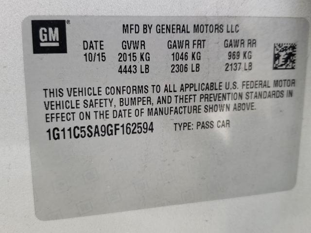 2016 CHEVROLET MALIBU LIM 1G11C5SA9GF162594