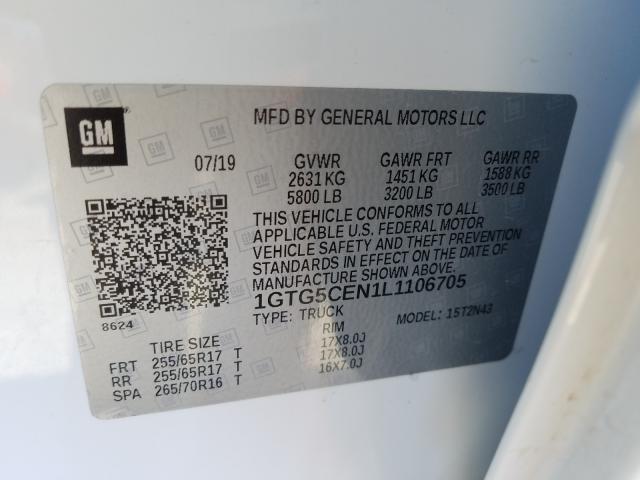 2020 GMC CANYON SLE 1GTG5CEN1L1106705