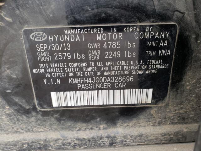 2013 HYUNDAI AZERA GLS KMHFH4JG0DA328696