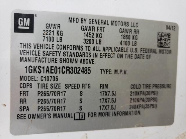 2012 GMC YUKON SLE 1GKS1AE01CR302485