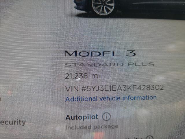 2019 TESLA MODEL 3 5YJ3E1EA3KF428302