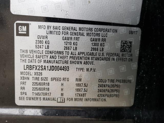 2018 BUICK ENVISION E LRBFX2SA1JD004493