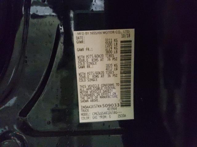 2019 NISSAN TITAN SV 1N6AA1E57KN509033