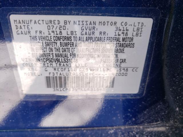 2020 NISSAN KICKS SR 3N1CP5DV9LL531848