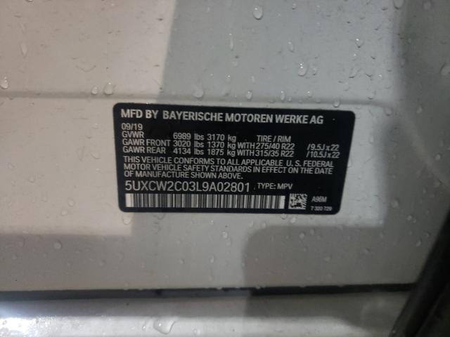 2020 BMW X7 XDRIVE5 5UXCW2C03L9A02801