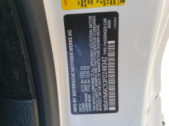 2015 BMW 650 I WBAYM9C53FD248342