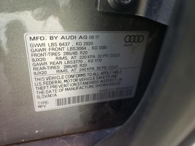 VIN WA1LHAF75JD008034 2018 Audi Q7, Premium Plus no.10