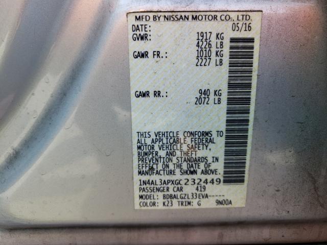2016 NISSAN ALTIMA 2.5 1N4AL3APXGC232449