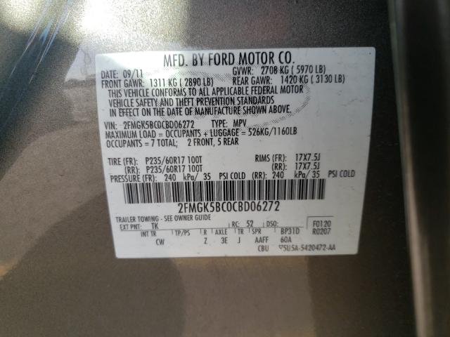 2012 FORD FLEX SE 2FMGK5BC0CBD06272