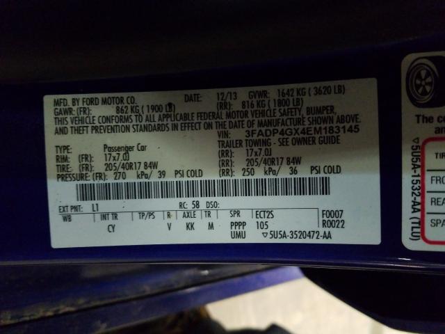 2014 FORD FIESTA ST 3FADP4GX4EM183145